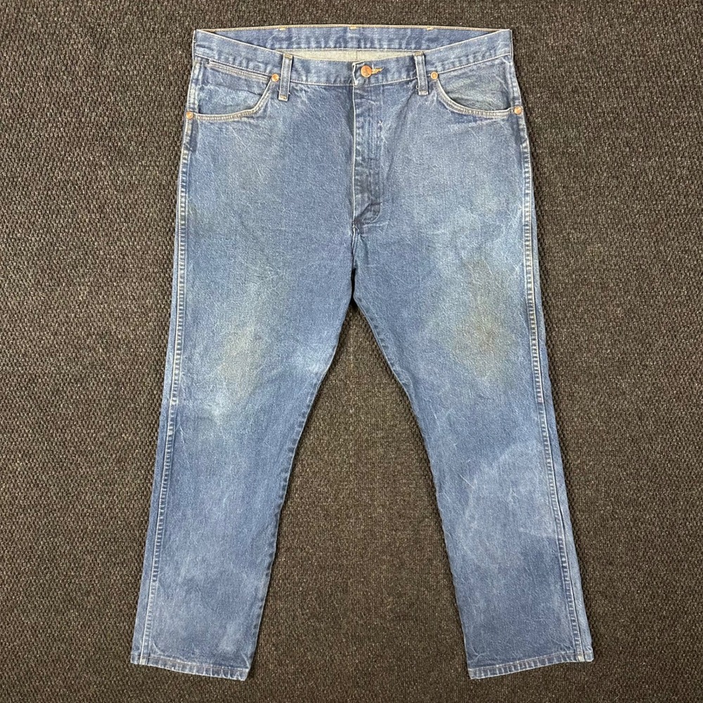 Vintage Wrangler 13MWZ Jeans Men 36x29 Blue Cowboy Cut Medium Wash Denim USA